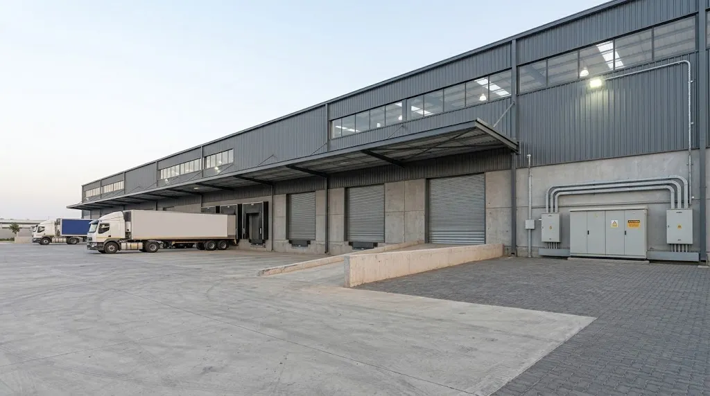 Warehouse high-bay lighting and electrical systems